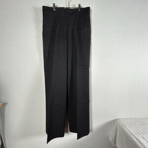Pendleton Women’s Black Virgin Wool Dress Pants 6 Wide-Leg Flat Front Classic